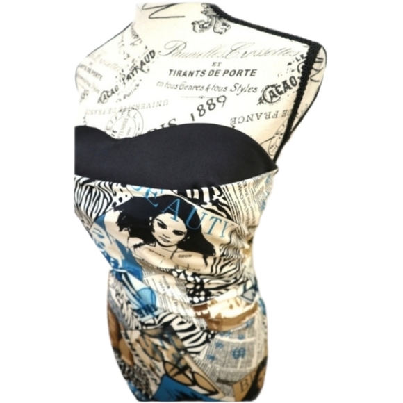 Janice Strapless Print Dress - Picture 4 of 6